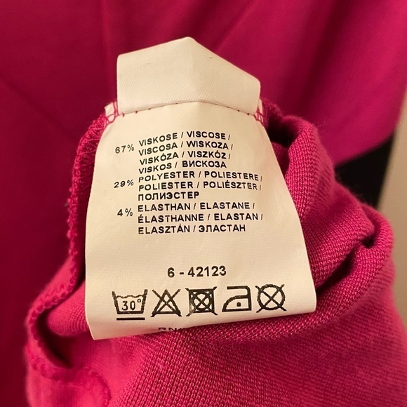 ✨2026 SALE ITEM✨Venus Fuchsia Pink & Black Sleeveless Midi Dress Career Wear - Picture 4 of 7